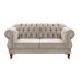 Sofá 2 Lugares Chesterfield Capitonê Duquesa Clássico - Suede Bege