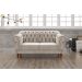 Sofá 2 Lugares Chesterfield Capitonê Duquesa Clássico - Suede Bege