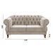 Sofá 2 Lugares Chesterfield Capitonê Duquesa Clássico - Suede Bege