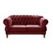 Sofá 2 Lugares Chesterfield Capitonê Duquesa Clássico - Suede Bordô