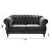 Sofá 2 Lugares Chesterfield Capitonê Duquesa Clássico - Suede Cinza