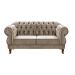 Sofá 2 Lugares Chesterfield Capitonê Duquesa Clássico - Veludo Capuccino
