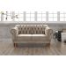 Sofá 2 Lugares Chesterfield Capitonê Duquesa Clássico - Veludo Capuccino