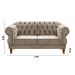 Sofá 2 Lugares Chesterfield Capitonê Duquesa Clássico - Veludo Capuccino