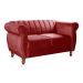 Sofá 2 Lugares Chesterfield Sofá Realeza Vintage - Suede Bordô