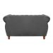 Sofá 2 Lugares Chesterfield Sofá Realeza Vintage - Suede Cinza