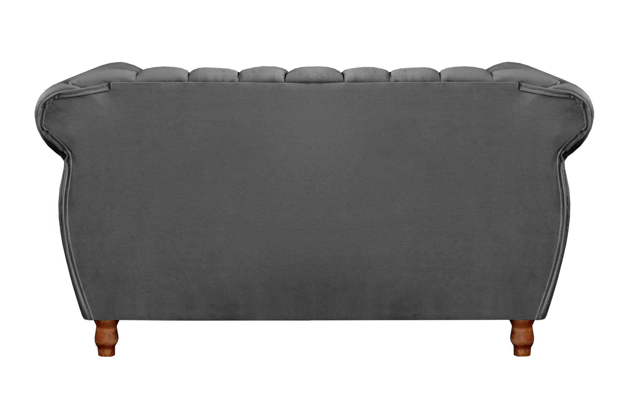Sofá 2 Lugares Chesterfield Sofá Realeza Vintage - Suede Cinza