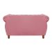 Sofá 2 Lugares Chesterfield Sofá Realeza Vintage - Suede Rosa