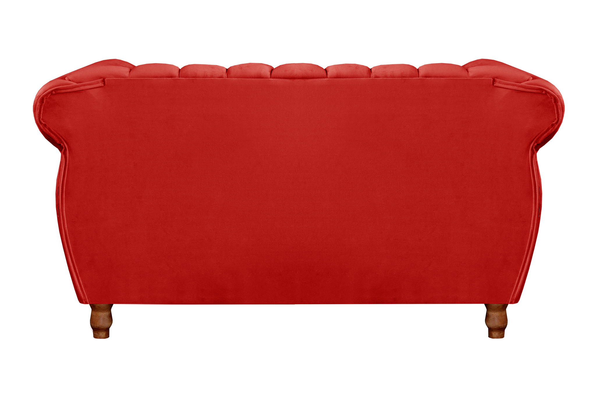 Sofá 2 Lugares Chesterfield Sofá Realeza Vintage - Suede Vermelho 100