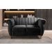Sofá 2 Lugares Chesterfield Sofá Realeza Vintage - Veludo Preto
