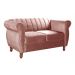 Sofá 2 Lugares Chesterfield Sofá Realeza Vintage - Veludo Rosê