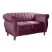 Sofá 2 Lugares Chesterfield Sofá Realeza Vintage - Veludo Roxo