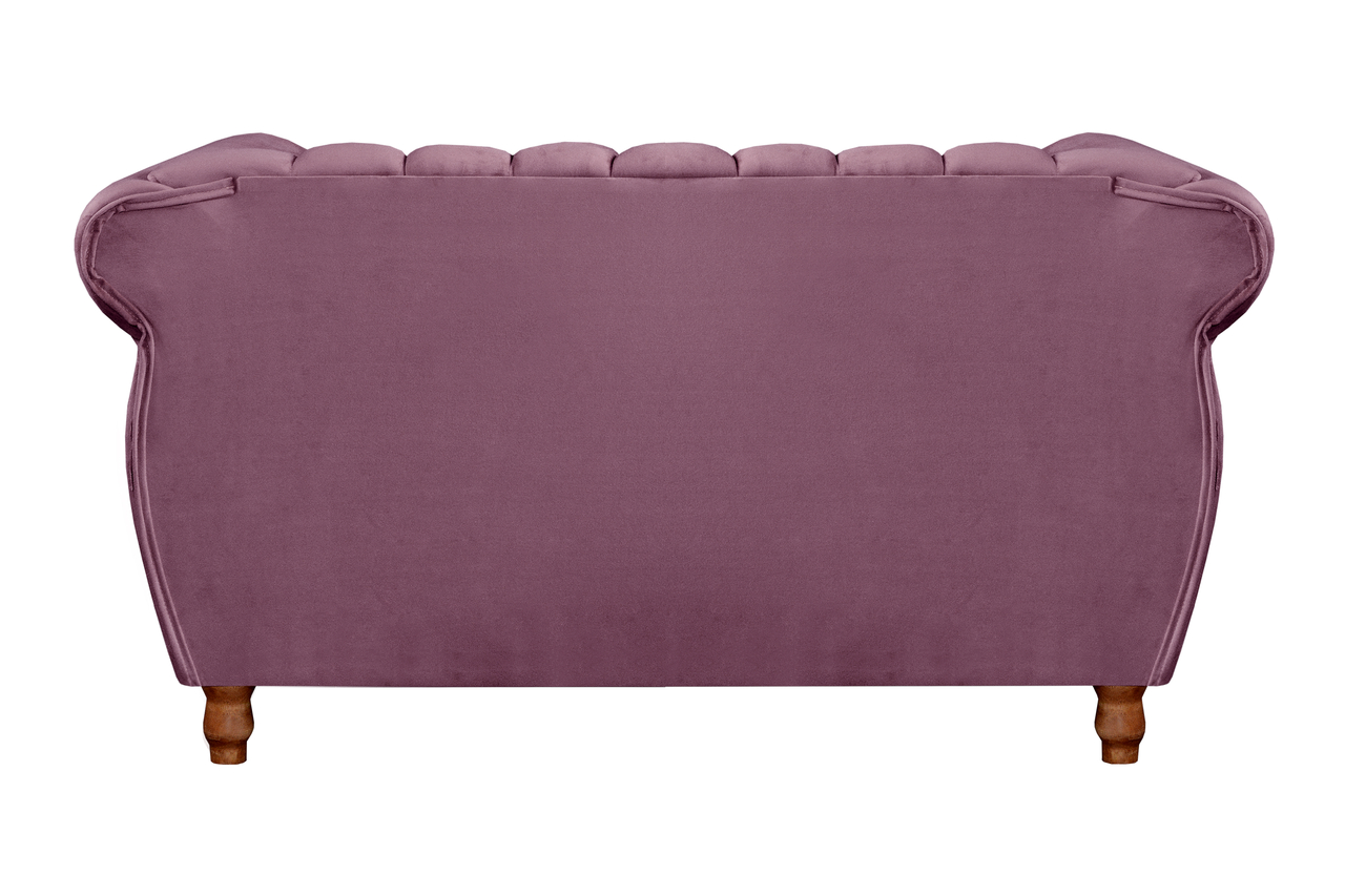 Sofá 2 Lugares Chesterfield Sofá Realeza Vintage - Veludo Roxo