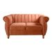 Sofá 2 Lugares Chesterfield Sofá Realeza Vintage - Veludo Terracota