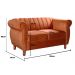 Sofá 2 Lugares Chesterfield Sofá Realeza Vintage - Veludo Terracota