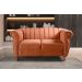 Sofá 2 Lugares Chesterfield Sofá Realeza Vintage - Veludo Terracota