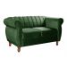 Sofá 2 Lugares Chesterfield Sofá Realeza Vintage - Veludo Verde