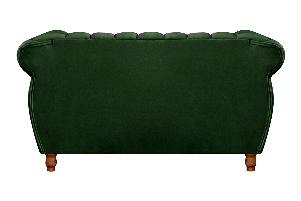 Sofá 2 Lugares Chesterfield Sofá Realeza Vintage - Veludo Verde