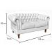 Sofá 2 Lugares Dom Pedro Chesterfield Capitonê Retrô - Couríssimo Branco