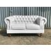 Sofá 2 Lugares Dom Pedro Chesterfield Capitonê Retrô - Couríssimo Branco
