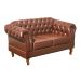 Sofá 2 Lugares Dom Pedro Chesterfield Capitonê Retrô - Couríssimo Caramelo