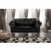 Sofá 2 Lugares Dom Pedro Chesterfield Capitonê Retrô - Couríssimo Preto