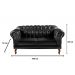 Sofá 2 Lugares Dom Pedro Chesterfield Capitonê Retrô - Couríssimo Preto