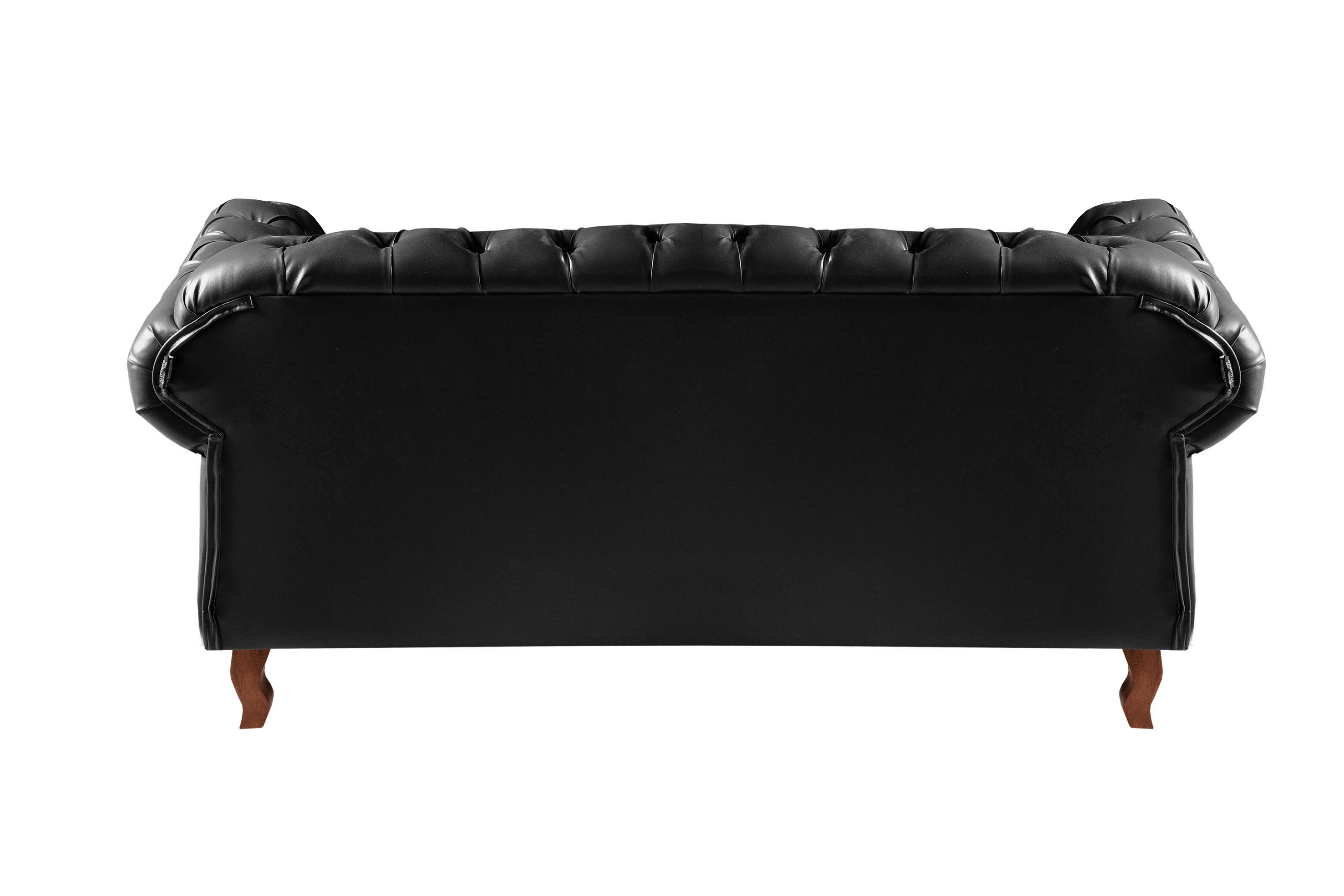 Sofá 2 Lugares Dom Pedro Chesterfield Capitonê Retrô - Couríssimo Preto