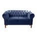 Sofá 2 Lugares Dom Pedro Chesterfield Capitonê Retrô - Suede Azul Marinho