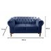 Sofá 2 Lugares Dom Pedro Chesterfield Capitonê Retrô - Suede Azul Marinho