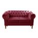Sofá 2 Lugares Dom Pedro Chesterfield Capitonê Retrô - Suede Bordô