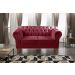 Sofá 2 Lugares Dom Pedro Chesterfield Capitonê Retrô - Suede Bordô