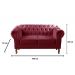 Sofá 2 Lugares Dom Pedro Chesterfield Capitonê Retrô - Suede Bordô