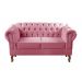 Sofá 2 Lugares Dom Pedro Chesterfield Capitonê Retrô - Suede Rosa