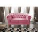 Sofá 2 Lugares Dom Pedro Chesterfield Capitonê Retrô - Suede Rosa