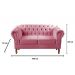 Sofá 2 Lugares Dom Pedro Chesterfield Capitonê Retrô - Suede Rosa