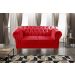 Sofá 2 Lugares Dom Pedro Chesterfield Capitonê Retrô - Suede Vermelho