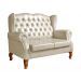Sofá 2 lugares Imperador Chesterfield Sofá Vintage Capitonê - Couríssimo Bege