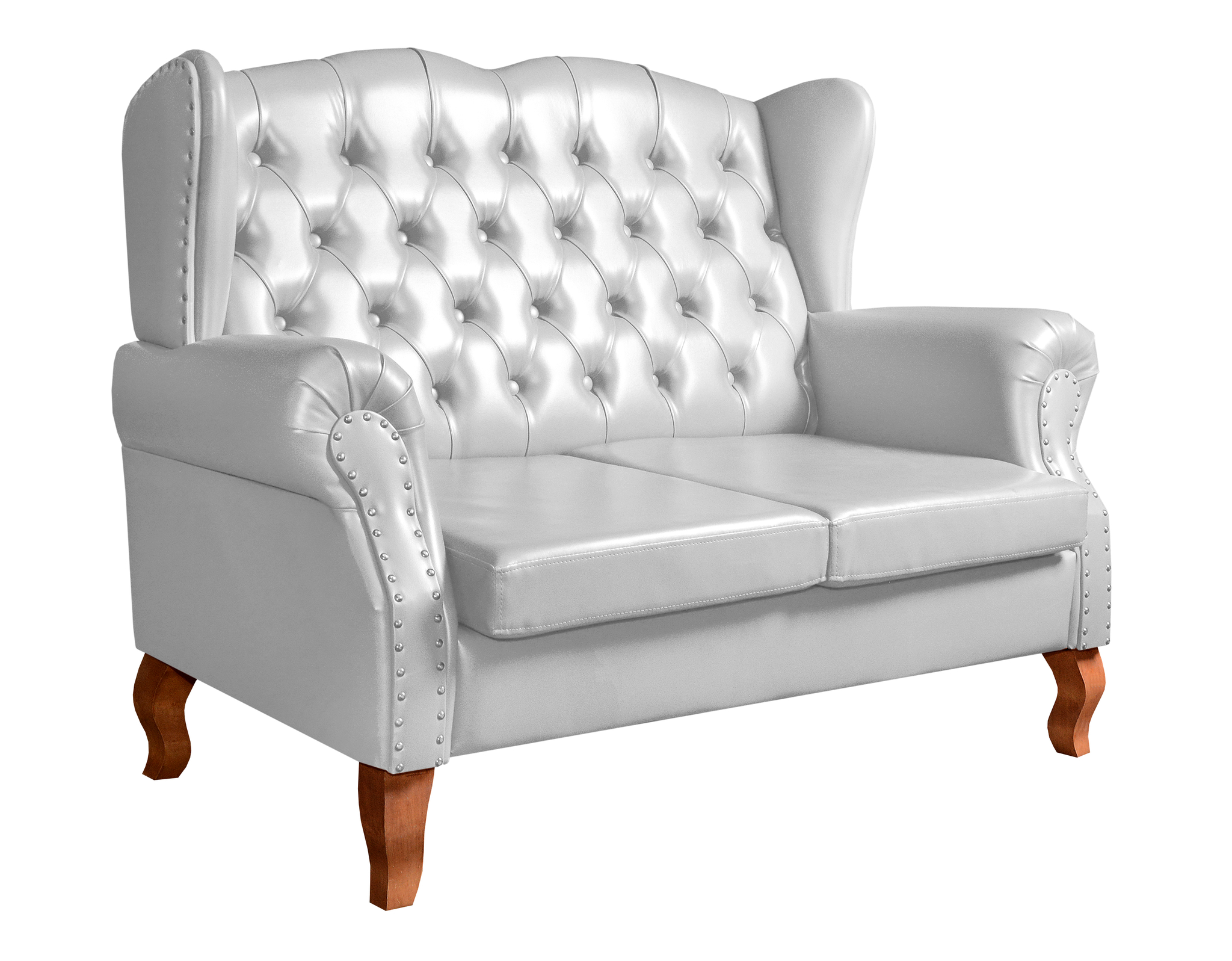 Sofá 2 lugares Imperador Chesterfield Sofá Vintage Capitonê - Couríssimo Branco 