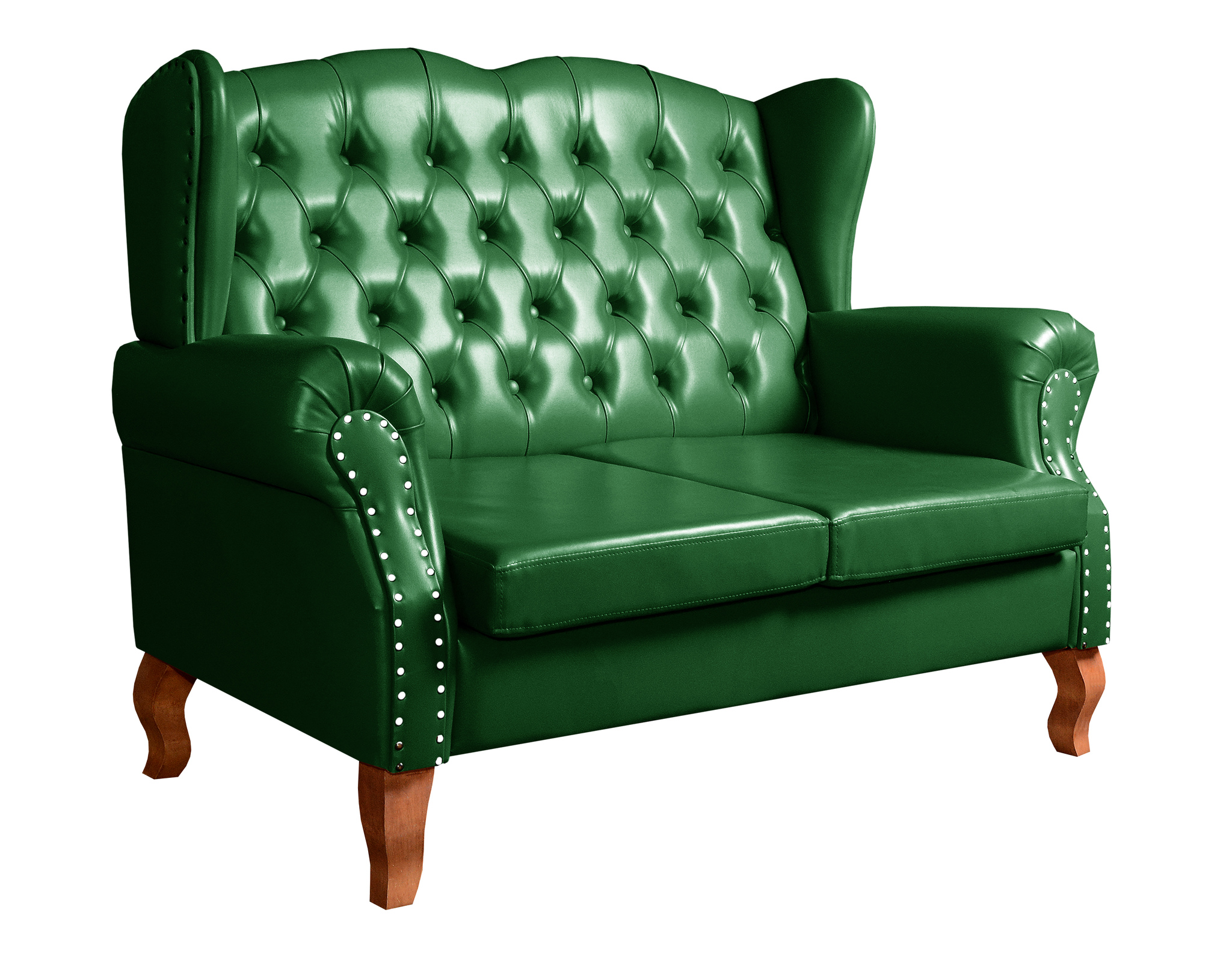 Sofá 2 lugares Imperador Chesterfield Sofá Vintage Capitonê - Couríssimo Verde
