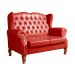 Sofá 2 lugares Imperador Chesterfield Sofá Vintage Capitonê - Couríssimo Vermelho