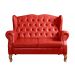 Sofá 2 lugares Imperador Chesterfield Sofá Vintage Capitonê - Couríssimo Vermelho