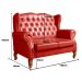 Sofá 2 lugares Imperador Chesterfield Sofá Vintage Capitonê - Couríssimo Vermelho