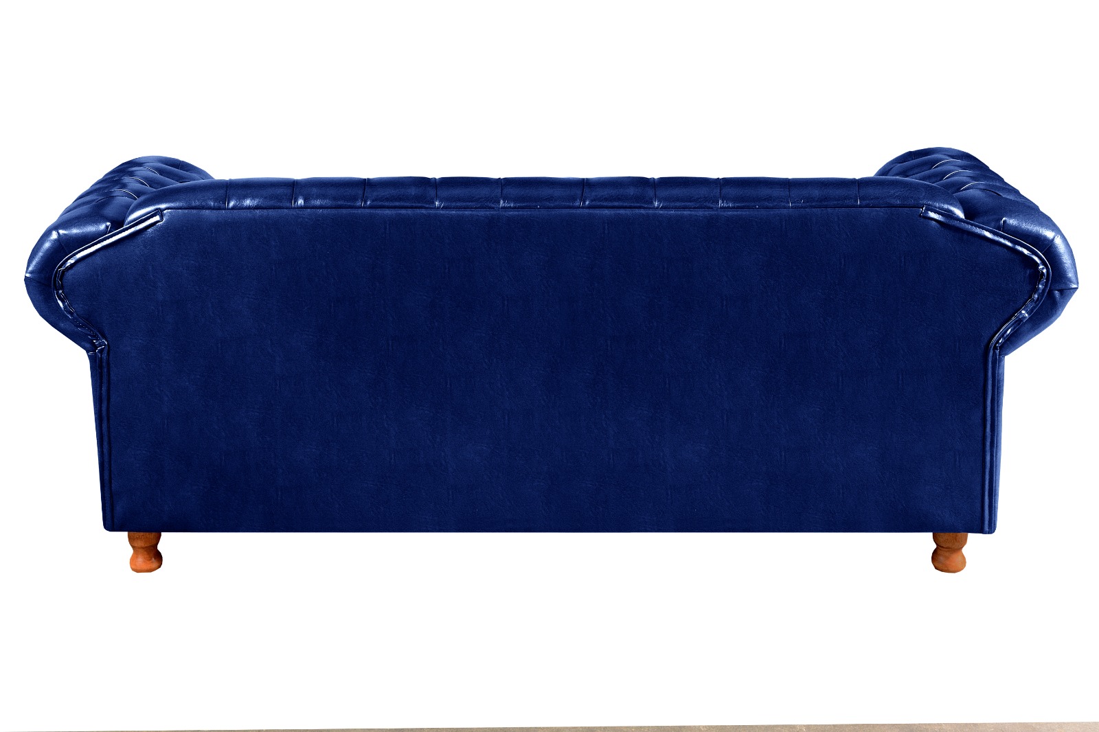 Sofá 3 Lugares Chesterfield Capitonê Luís Xv Confortável - Couríssimo Azul