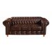 Sofá 3 Lugares Chesterfield Capitonê Luís Xv Confortável - Couríssimo Café