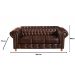 Sofá 3 Lugares Chesterfield Capitonê Luís Xv Confortável - Couríssimo Café