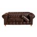 Sofá 3 Lugares Chesterfield Capitonê Luís Xv Confortável - Couríssimo Café