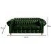 Sofá 3 Lugares Chesterfield Capitonê Luís Xv Confortável - Couríssimo Verde