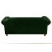 Sofá 3 Lugares Chesterfield Capitonê Luís Xv Confortável - Couríssimo Verde