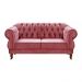 Sofá Chesterfield 2 Lugares Duquesa Vintage Retrô Capitonê Suede Rosa